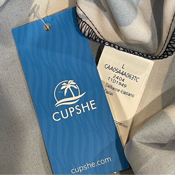 Cupshe Navy and White Floral Mini Dress - Picture 6 of 7